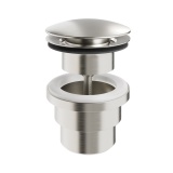 Crosswater Clover Brushed Stainless Steel Click Clack Basin Waste Cut Out